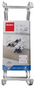 Portabottiglie a tre livelli per 12 bottiglie di vino Vino, lunghezza 45 cm - Metaltex