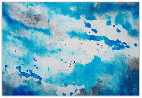 Tappeto blu/grigio 140 x 200 cm BOZAT Beliani