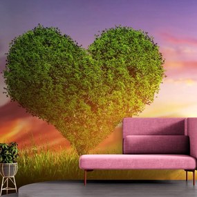 Carta da parati – Albero a forma di cuore