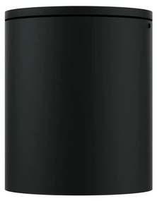 Applique da soffitto Cilindrica PAR30 IP54 in Alluminio e Vetro - Nera