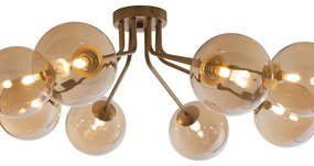 Plafoniera glamour Honey dorato IP20, 8XG9