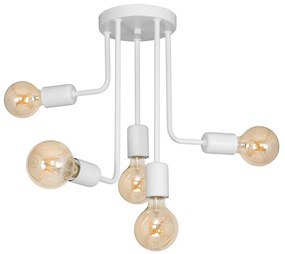 Lampadario a sospensione con supporto rigido CANDELA 5xE27/60W/230V