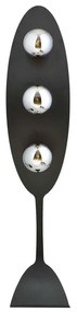 Piantana Minimal Dagda Acciaio Nero Grigio 3 Luci E14 Ip20