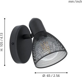 Eglo 98621 - Luce Spot da parete CAROVIGNO 1xE14/28W/230V