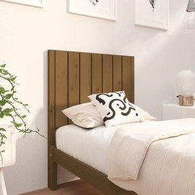 Testiera Per Letto Ambra 80,5x4x100cm İn Legno Massello Di Pino /
