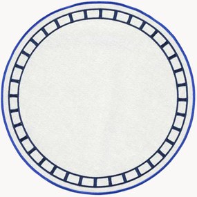 Tovaglietta rotonda con bordo ricamato Marim