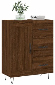 Credenza rovere marrone 69,5x34x90 cm in legno multistrato