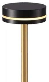 Lampada da tavolo LED dimmerabile ricaricabile SAM LED/5W/5V 3600 mAh nero/oro