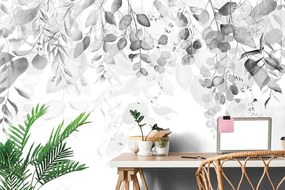 Carta da parati – Tocco di Natura in Bianco e Nero