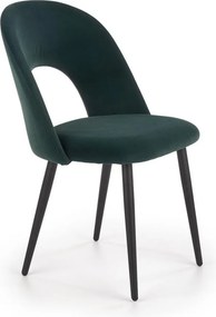 Sedia K384 verde velluto