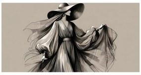 Quadro su tela – Silhouette di donna alla moda