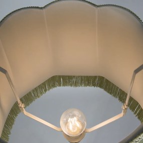 Lampada da terra retrò in ottone con paralume Granny verde 45 cm - Kaso