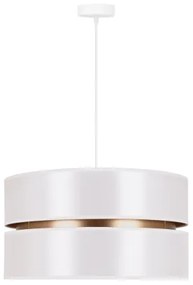 Duolla - Lampadario a sospensione con filo DUO 1xE27/15W/230V diametro 40 cm bianco/oro