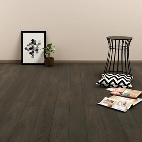 Listoni Pavimenti Autoadesivi 4,46 M² 3 Mm İn Pvc Marrone Scuro /