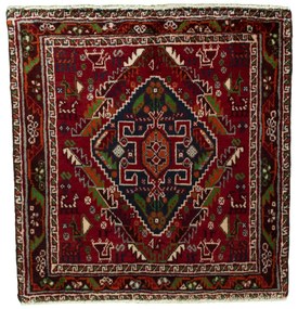 Shiraz Tappeto persiano 60 x 60 Rosso (Iran) Annodato A Mano