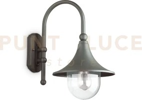 Cima applique da esterni ip43 1 luce attacco e27 alluminio antracite