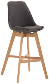 Sgabello Da Bar Cannes Stoff Con Struttura İn Legno Di Rovere / Dunkelgrau / Natura