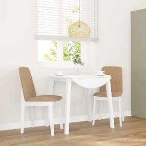 Sedie Da Pranzo Con Cuscini 2 Pz Bianco Legno Massello Di Hevea /
