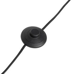 Lampada da terra orientale in bambù con nero - Yvonne