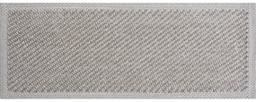 Passatoia per scale grigio chiaro in cotone set da 16 pz 25x65 cm Kumsal Bej - Vitaus