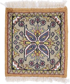 Agra Tappeto orientale 30x30 (Indian) Annodato A Mano