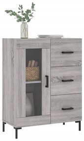 Credenza grigio sonoma 69,5x34x90 cm in legno multistrato