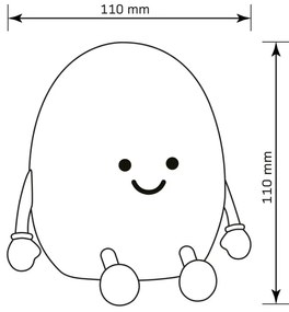 Lampada tattile per bambini a LED RGBW dimmerabile POTATO LED/2W/5V USB 1200 mAh