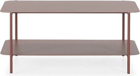 Tavolino da salotto color terracotta in metallo 58x90 cm Beatrix – MOME