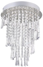 Plafoniera LED in argento ø 30 cm Pomp - Reality