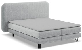 Letto boxspring grigio chiaro 180x200 cm Ilima - Makamii