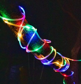 Tubo Luminoso 100 Led ad Energia Solare Multicolor