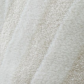 Biancheria matrimoniale panna estesa in microplush 230x220 cm Stripe Fur - Bianca