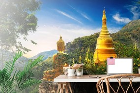 Carta da parati – Vista del Buddha dorato