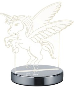 Lampada da tavolo a LED in argento lucido (altezza 17 cm) Karo - Trio