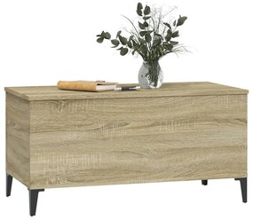 Tavolino salotto rovere sonoma 90x44,5x45 cm legno multistrato