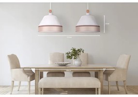 Duolla - Lampadario a sospensione con filo AVIGNON 2xE27/15W/230V bianco/beige