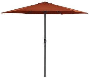 Ombrellone Da Giardino Palo İn Alluminio 270x246 Cm Terracotta /
