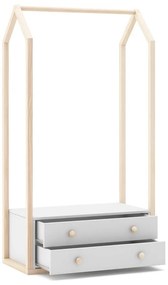 Armadio a giorno bianco per bambini 80x170 cm Esteban - Marckeric