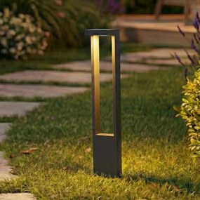 Lampioncino da giardino Lonete Lindby, Nero, Alluminio, Moderno, Lampada LED da esterni