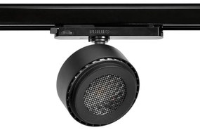 Faro LED 34W,Trifase, Regolabile 15°-60° Nero con driver Philips CRI97 UGR11 Colore Bianco Variabile CCT
