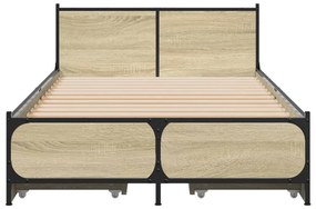 Giroletto cassetti rovere sonoma 75x190 cm legno multistrato