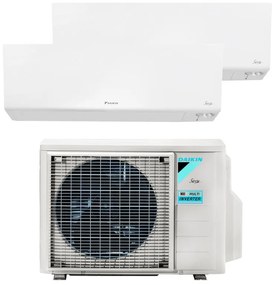 Condizionatore a muro multisplit inverter DAIKIN New Plus 9 + 12 21000 BTU classe raffreddamento A++, classe di riscaldamento A++, bianco