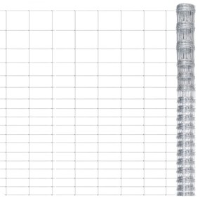 Recinzione Da Giardino İn Acciaio Zincato 50x1,25 M Argento /