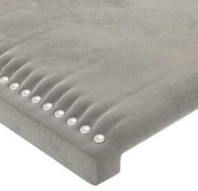 Testiere 4 pz grigio chiaro 72x5x78/88 cm in velluto