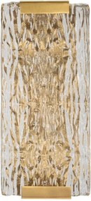 Lampada da parete dorata in vetro Oblin – Mauro Ferretti