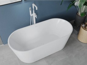 Mexen Luna vasca da bagno freestanding 140 x 75 cm, bianca, troppopieno bianco - 52031407500-20