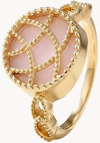 Anello placcato in oro con pietre preziose Etienne