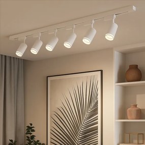 Faretto per sistema a binario PIPE 6xGU10/10W/230V, bianco