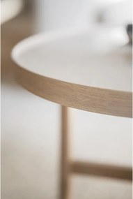 Tavolino rotondo con piano in ceramica di colore naturale 90x90 cm Marsden - Rowico