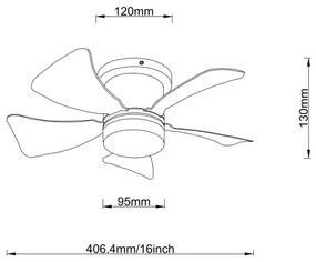 Globo 03609B - Ventilatore da soffitto LED dimmerabile HINES 10W/230V 3000-6500K + telecomando
